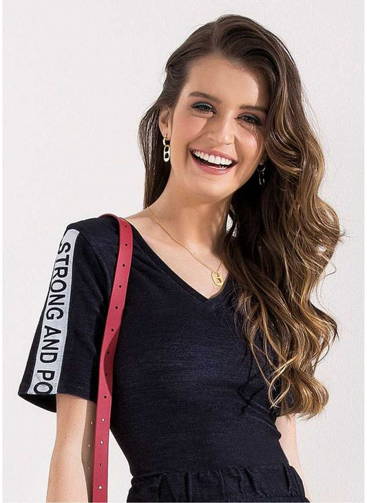 Blusa Malha Denim