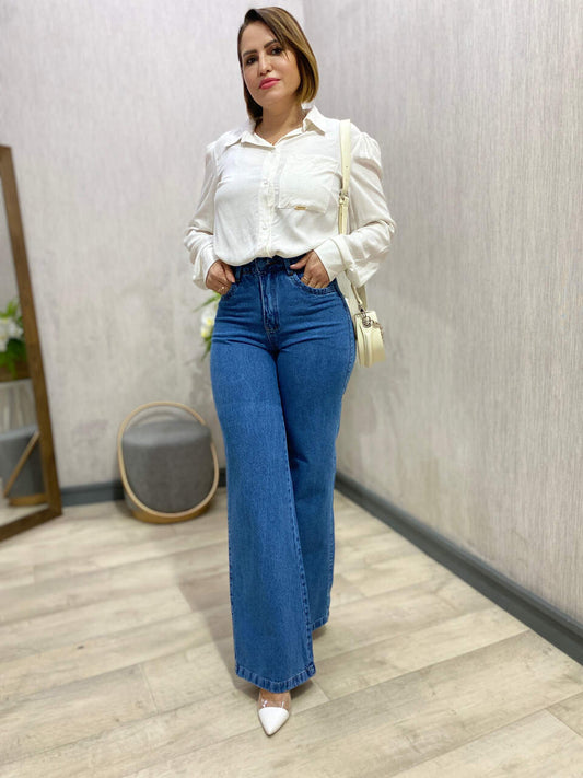 Calça Jeans Wide Leg