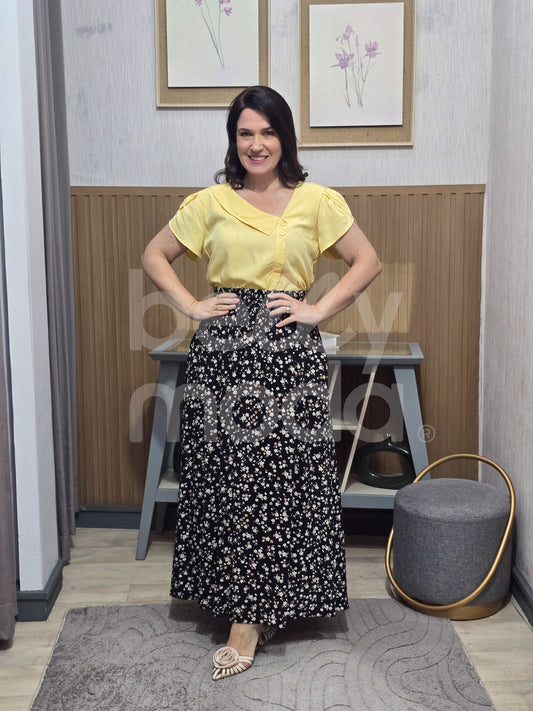 Saia Drika com Bolso Max Midi