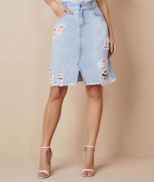 Saia Evase Jeans