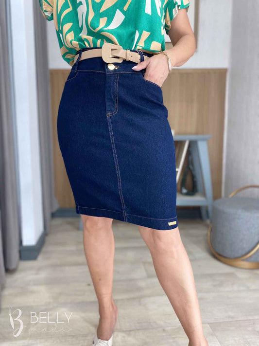 Saia Jeans Azul