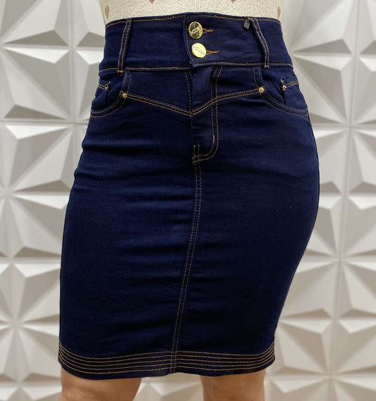 Saia Jeans Lápis
