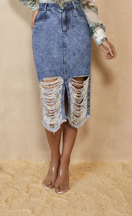 Saia Tradicional Jeans