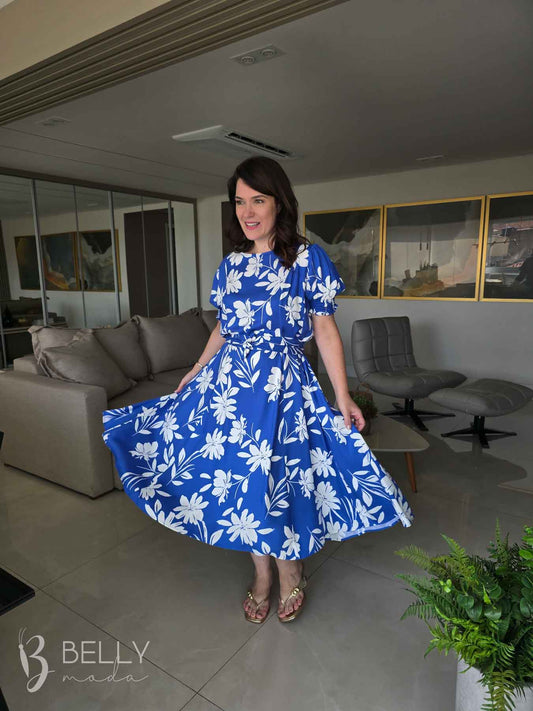 Vestido Elaine Evasê Max Midi