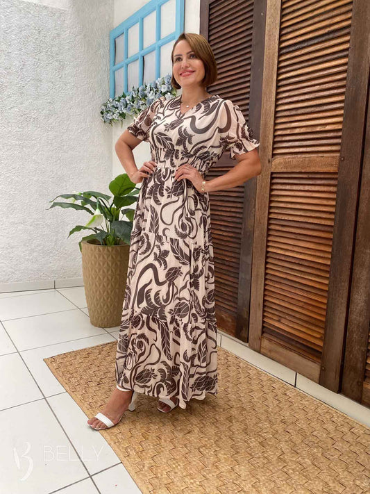 Vestido Milka Tule Longo
