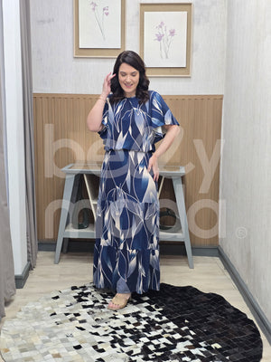 Conjunto Flora Estampa Verão em Malha Viscolycra Casual e Confortável