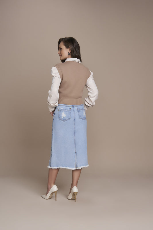 Saia Evase Jeans
