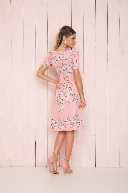 Vestido Crepe Estampado