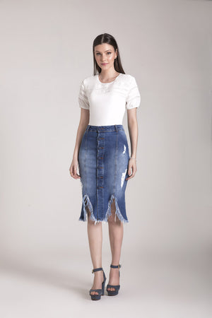 Saia Tradicional Jeans