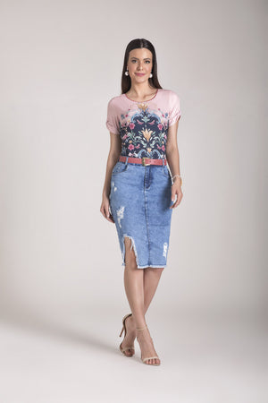 Saia Tradicional Jeans