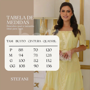 Vestido Midi Diana Bordado em Algodão Casual Elegante