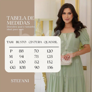 Vestido Midi Bella Liso em Viscose Poliéster Casual Elegante