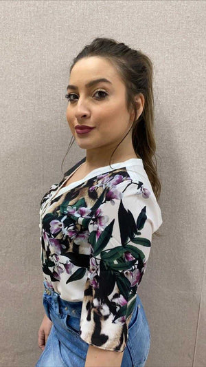 Blusa Estampada Manga Sino
