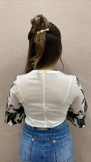 Blusa Estampada Manga Sino