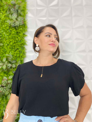 Blusa Manga Curta com Botões