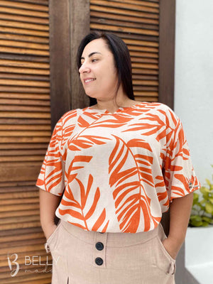 Blusa Manga Curta Detalhe Martingale