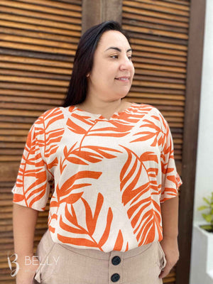 Blusa Manga Curta Detalhe Martingale