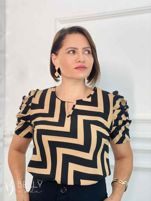 Blusa Manga Drapeada