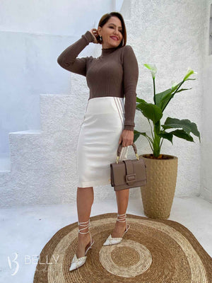 Blusa Tricô Modal Gola Alta