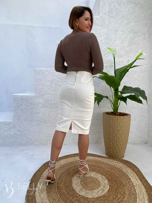 Blusa Tricô Modal Gola Alta