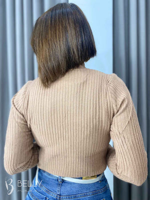 Blusa Tricô Modal Gola Alta