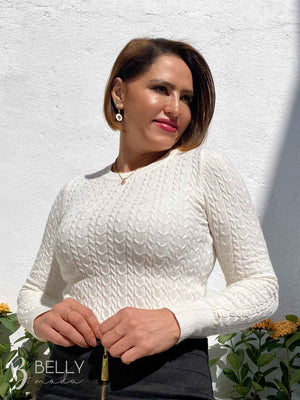 Blusa Tricô Modal Gola Redonda