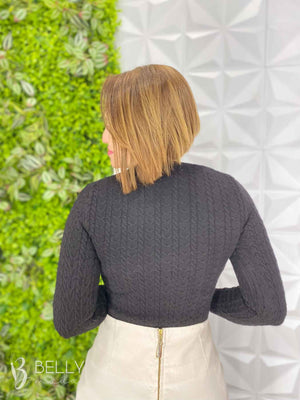 Blusa Tricô Modal Gola Redonda