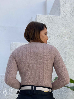 Blusa Tricô Modal Gola Redonda