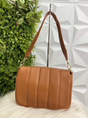 Bolsa Baguete com Alça de Mão Pespontada