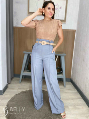 Calça Cintura Alta Alfaiataria Pantalona
