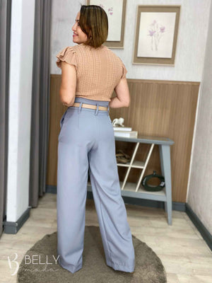Calça Cintura Alta Alfaiataria Pantalona