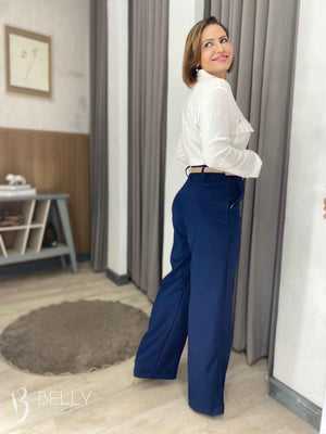 Calça Cintura Alta Alfaiataria Pantalona