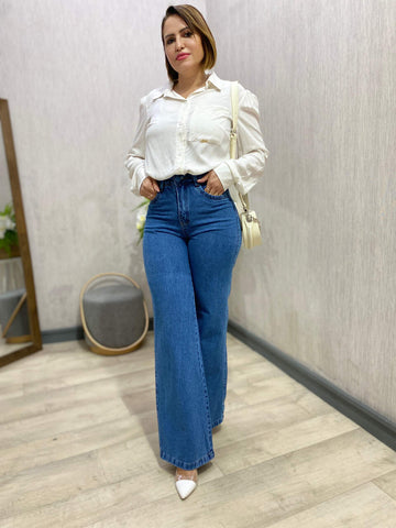 Calça Jeans Wide Leg