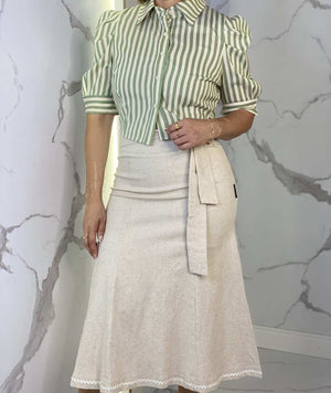 Camisa Atena Cropped Manga Longa