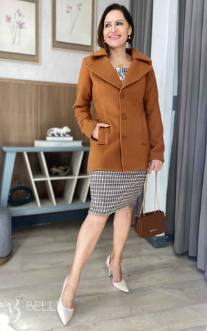 Casaco Sobretudo Collor Curto