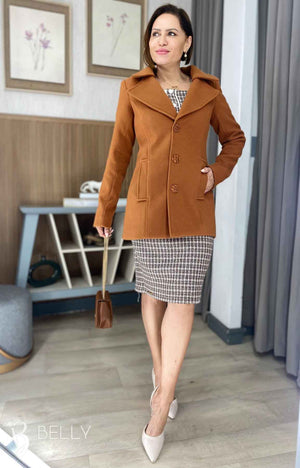 Casaco Sobretudo Collor Curto