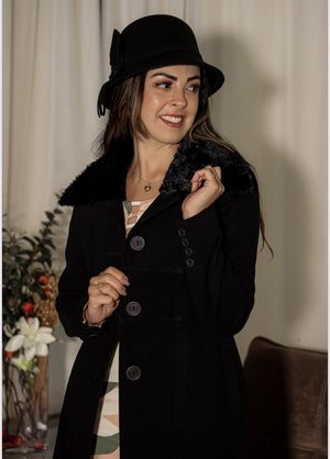 Casaco Sobretudo Gola de Pelo