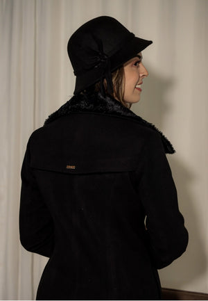 Casaco Sobretudo Gola de Pelo