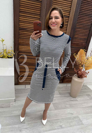 Conjunto Jane Midi Listrado