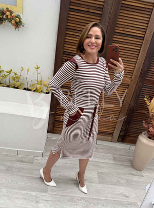 Conjunto Jane Midi Listrado