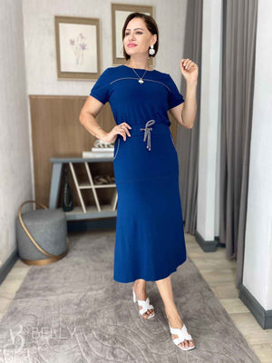 Conjunto Midi Leila Liso em Malha Viscolycra Casual Dia a Dia