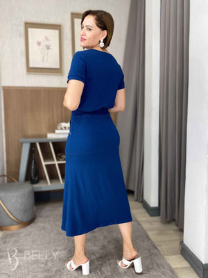 Conjunto Midi Leila Liso em Malha Viscolycra Casual Dia a Dia