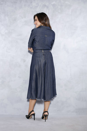 Jaqueta Camisa Jeans Forrada