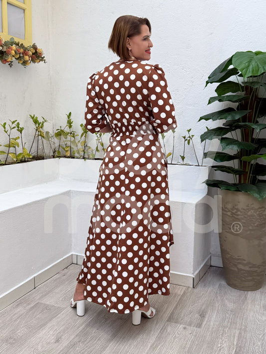 Vestido Midi Renata Liso em Malha Assimétrica Casual Elegante