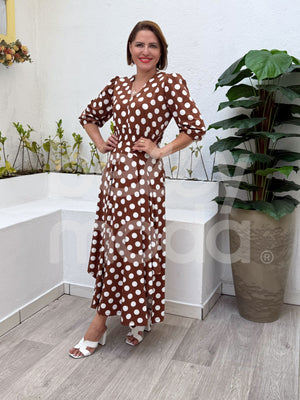 Vestido Midi Renata Liso em Malha Assimétrica Casual Elegante