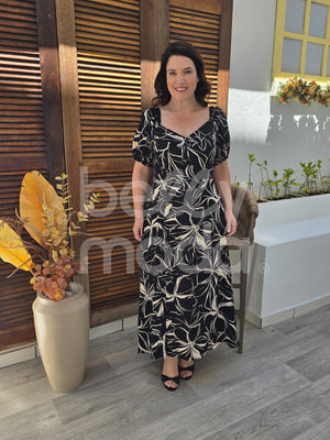 Vestido Cássia Evasê Longo