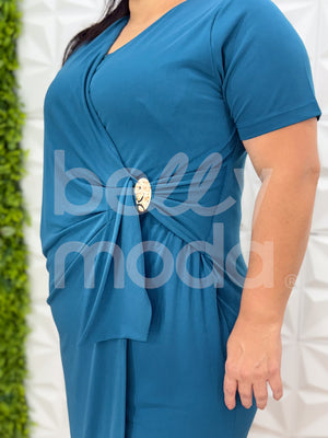 Vestido Midi Belinda em Malha Venetia Elegante e Sofisticado