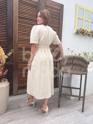 Vestido Midi Ellen Liso em Marrante Casual e Elegante
