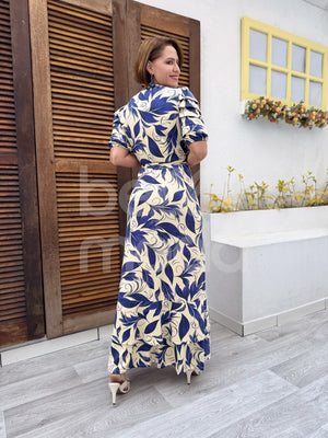 Vestido Max Midi Isadora Estampado em Malha Fluity Elegante