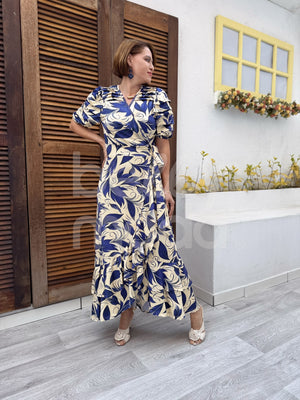 Vestido Max Midi Isadora Estampado em Malha Fluity Elegante